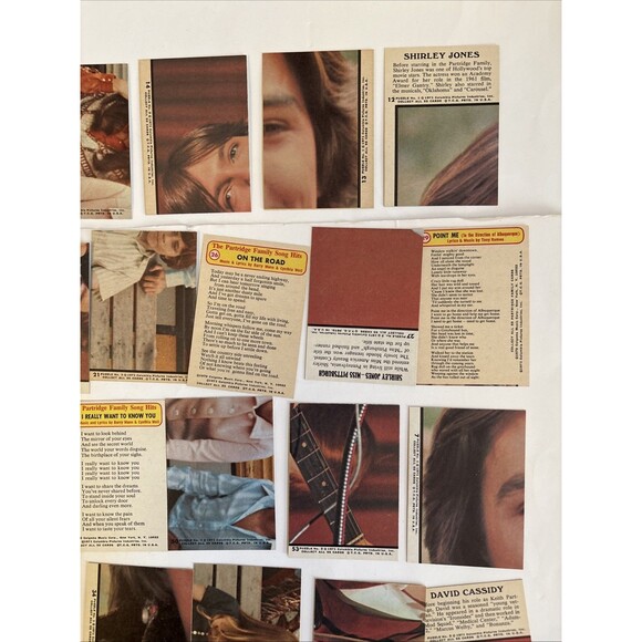1970-71 Topps Partridge Family Trading Cards - Lot of 55 -Yellow - Puzzle Pieces - Picture 16 of 16